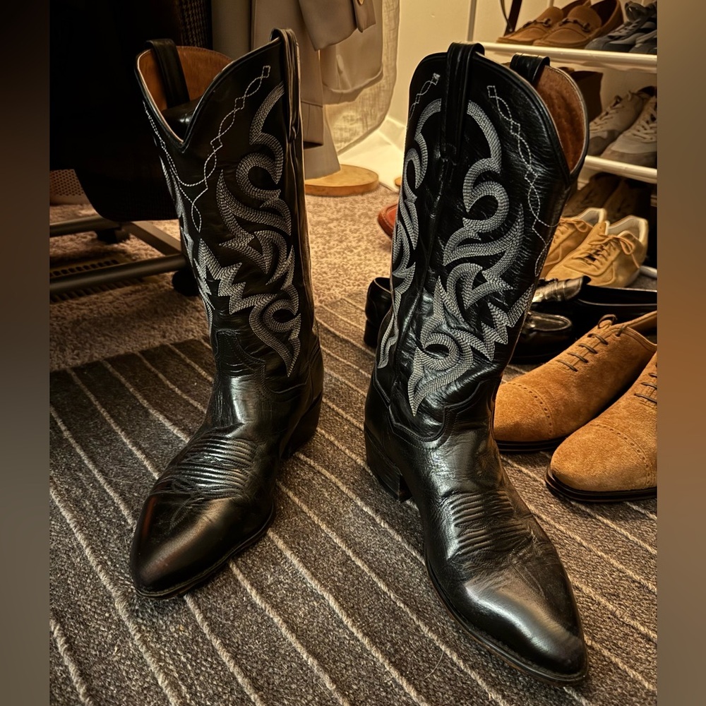 Dan Post Black and Silver Western Boots